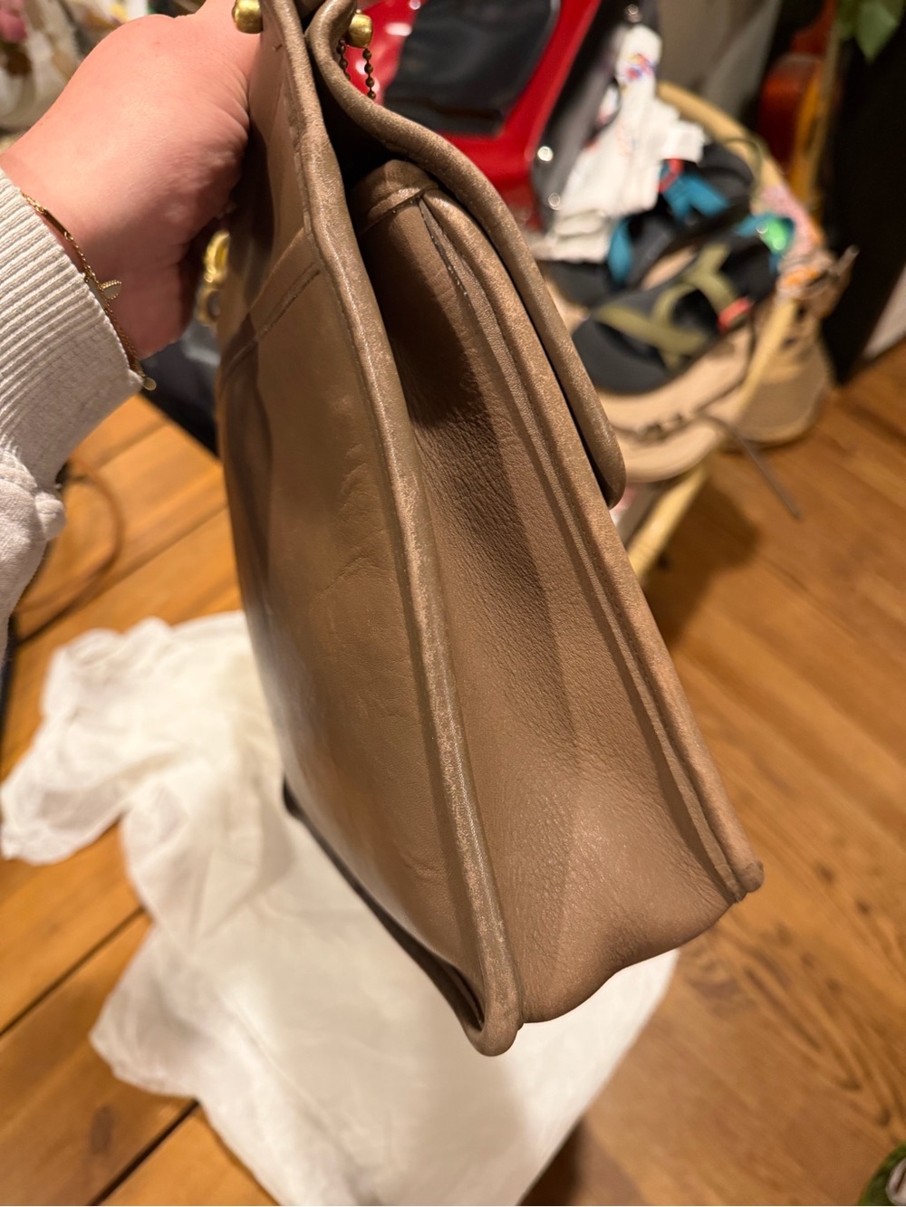 Coach Vintage Taupe Leather Willis Bag #9927 - Picture 6 of 16
